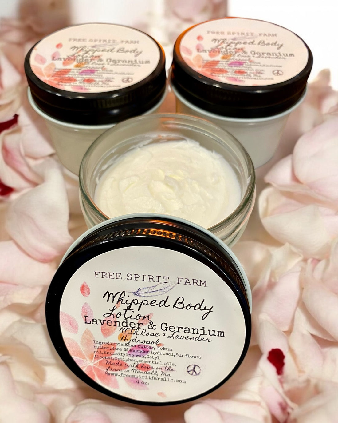 Whipped Body Lotion~Lavender &amp; Geranium with Rose &amp; Lavender Hydrosol