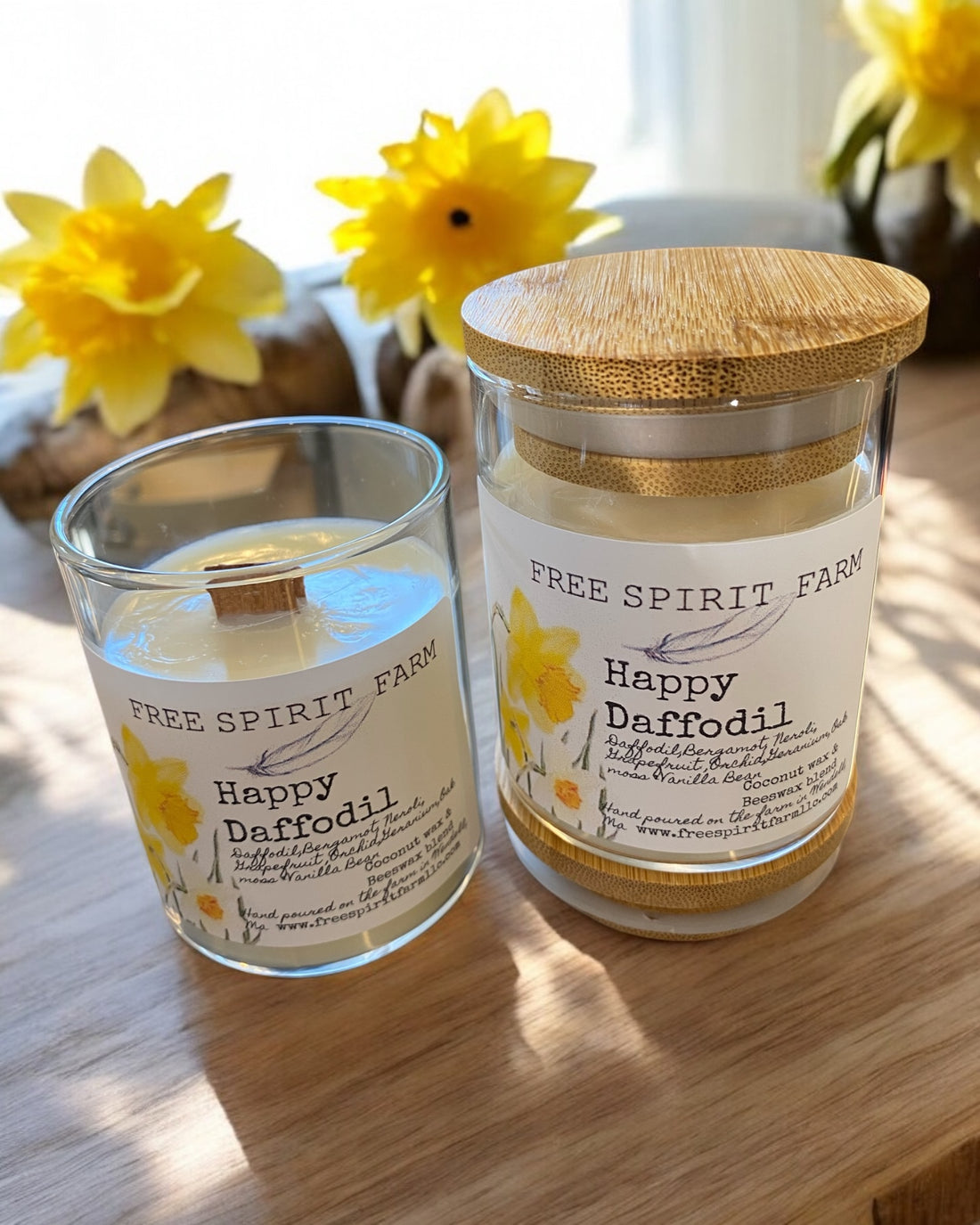 Coconut &amp; Beeswax Candle~Happy Daffodil