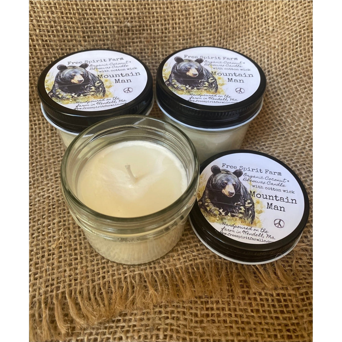 Coconut Beeswax 4 oz Candle ~Mountain Man