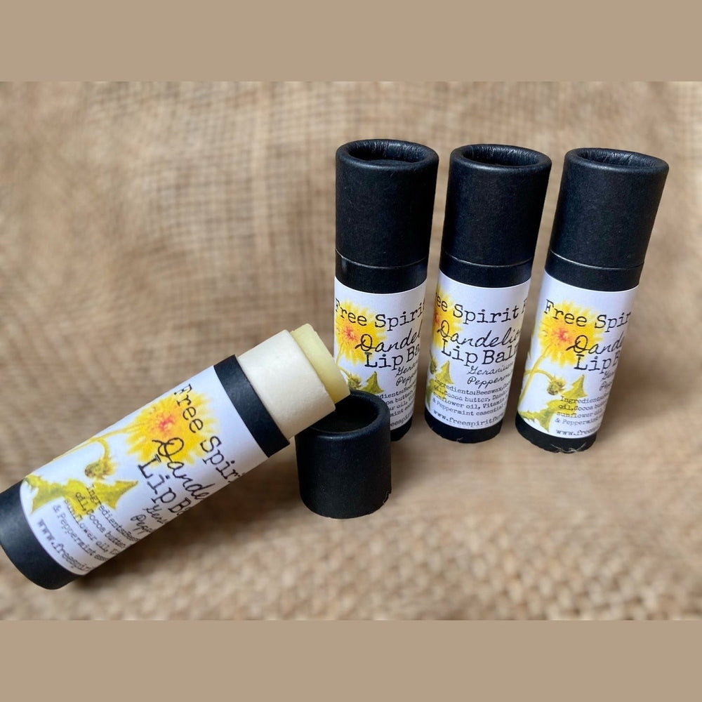 Lip Balm~ Dandelion infused with Geranium &amp; Peppermint